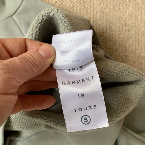 Les Tien Heavyweight Mock Neck Raglan sz Small PW15 - Picture 8 of 9